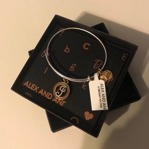 Never worn Alex and Ani J bracelet